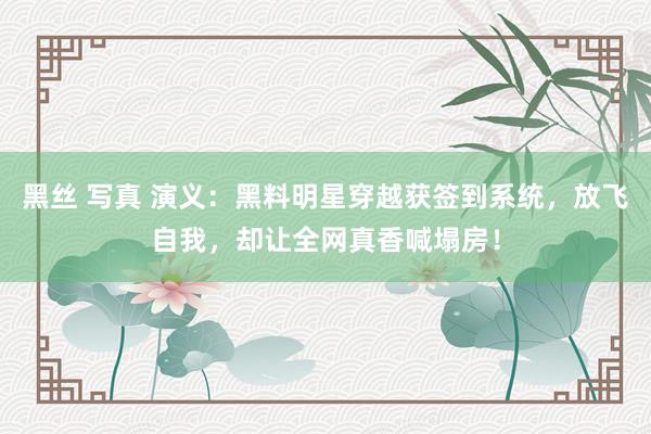黑丝 写真 演义：黑料明星穿越获签到系统，放飞自我，却让全网真香喊塌房！