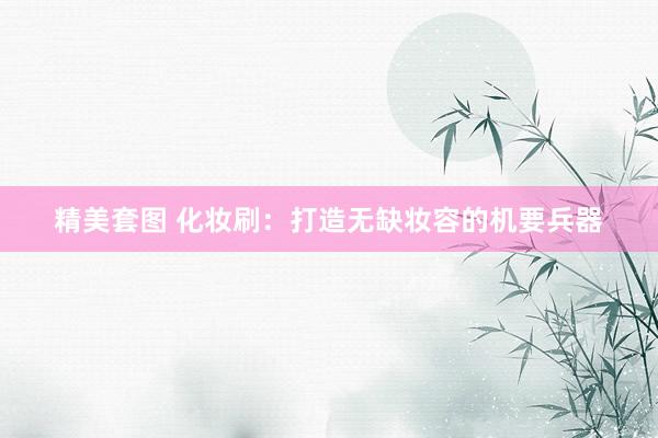 精美套图 化妆刷：打造无缺妆容的机要兵器